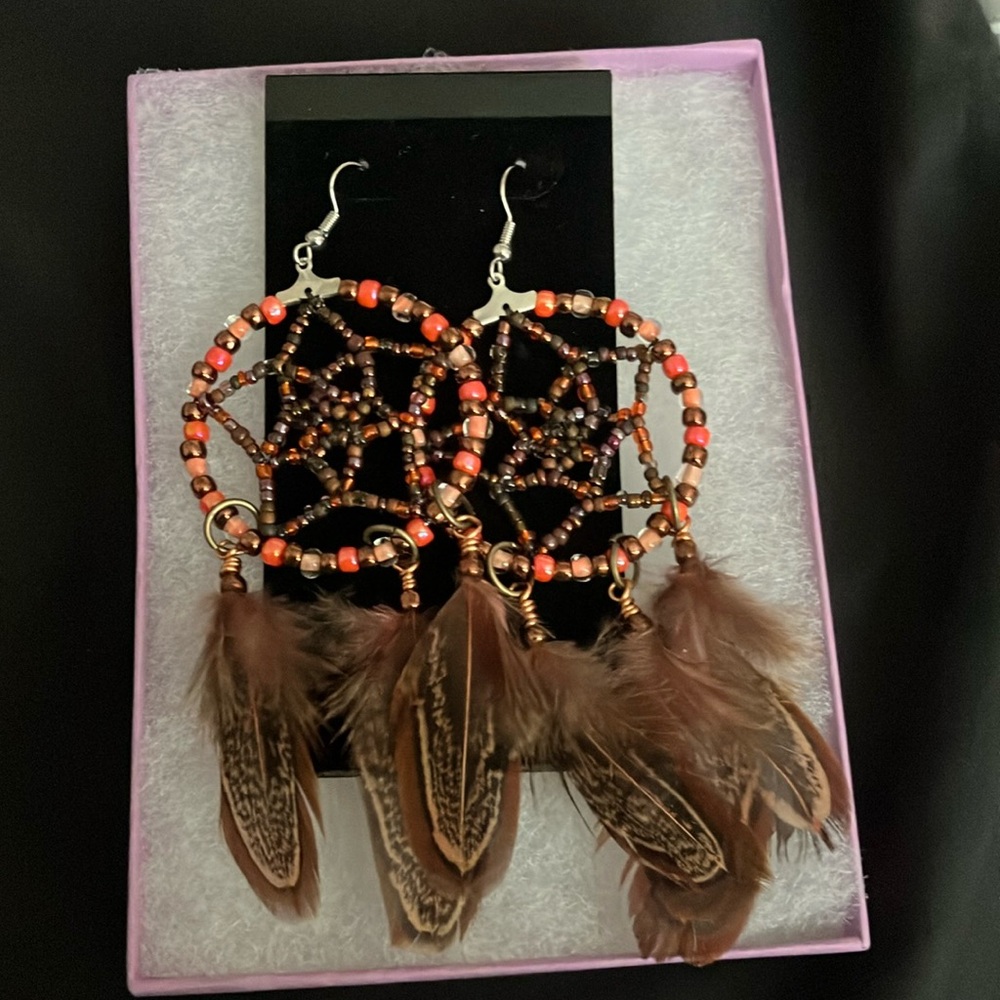 Dream catcher earrings